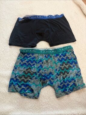 Tahari Boy’s Boxer Briefs - Black & Teal Geometric Set